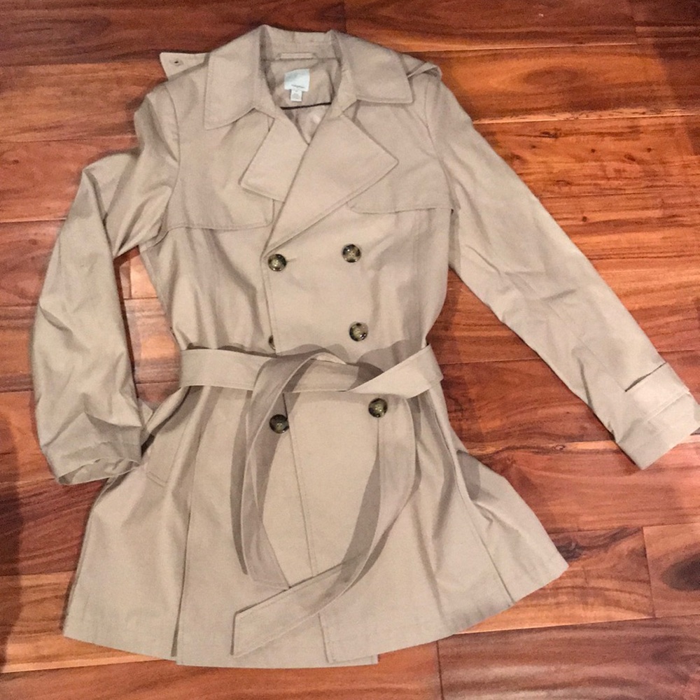 Halogen camel trench coat